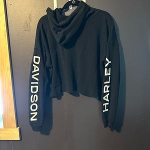 Large Harley Davidson crop sweatshirt, worn once.